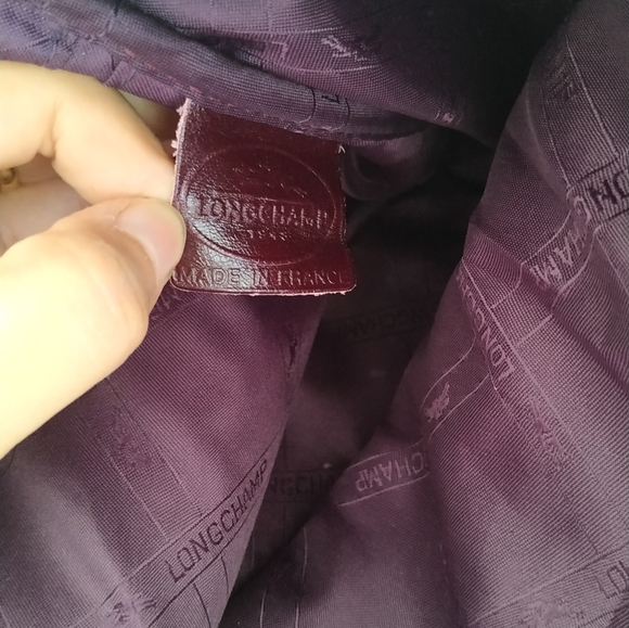 LongChamp Dark Red Croc Embossed leather Bag - Picture 10 of 17